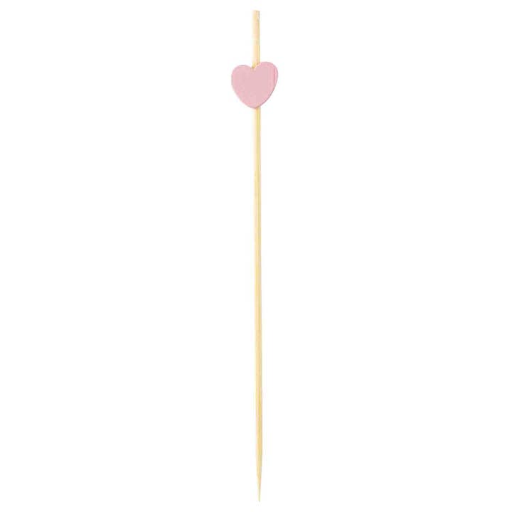 4.5" Decorative Picks (Hearts), Pack of 100 for wholesale by TableCraft Products Company