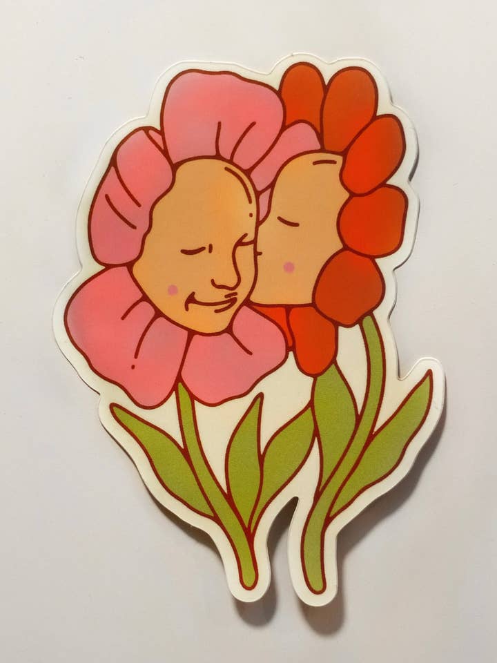 Flower Lovers Sticker for wholesale by Kira Cyan