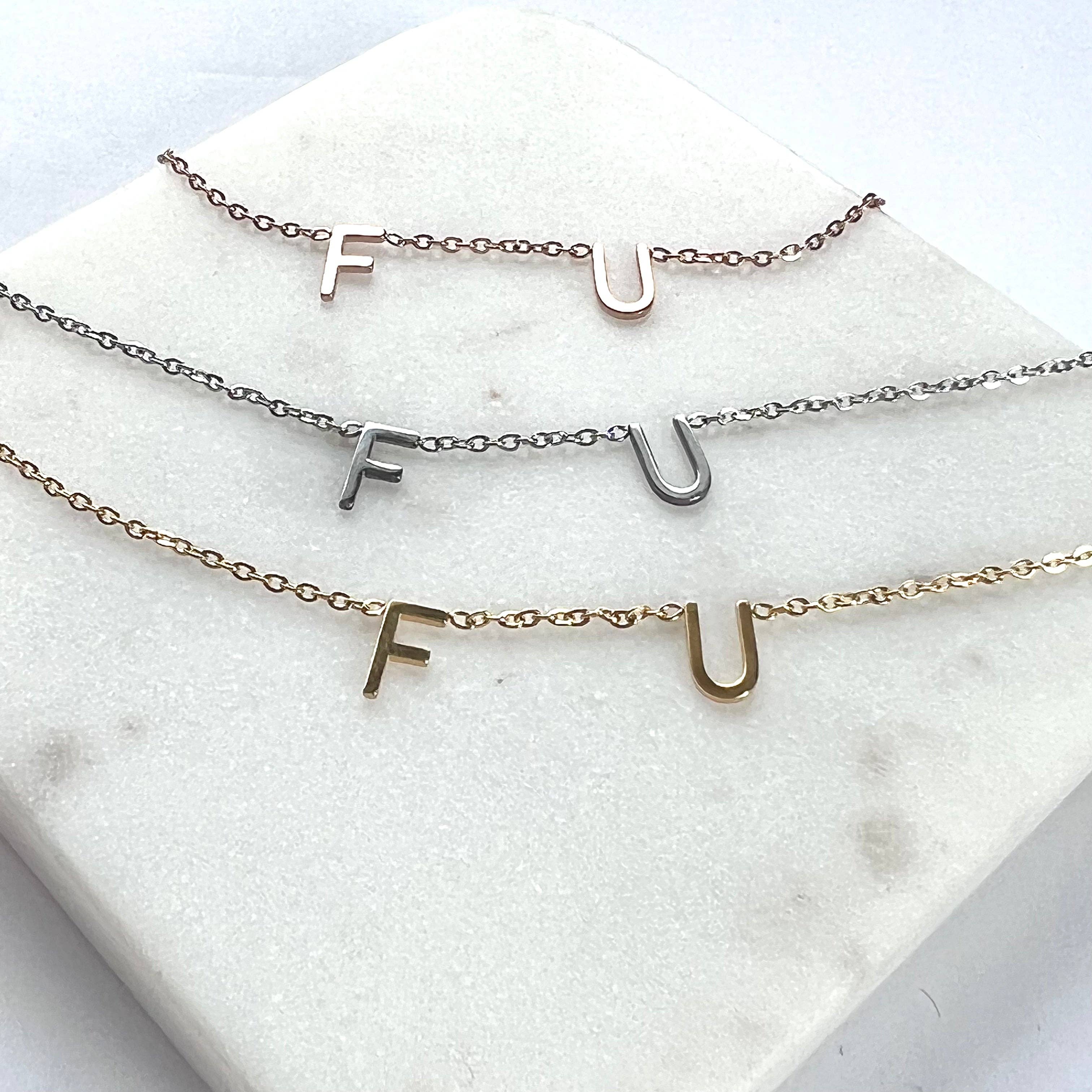 Royce and Oak - Wholesale Pendant/Charm Necklace - F U Necklace2