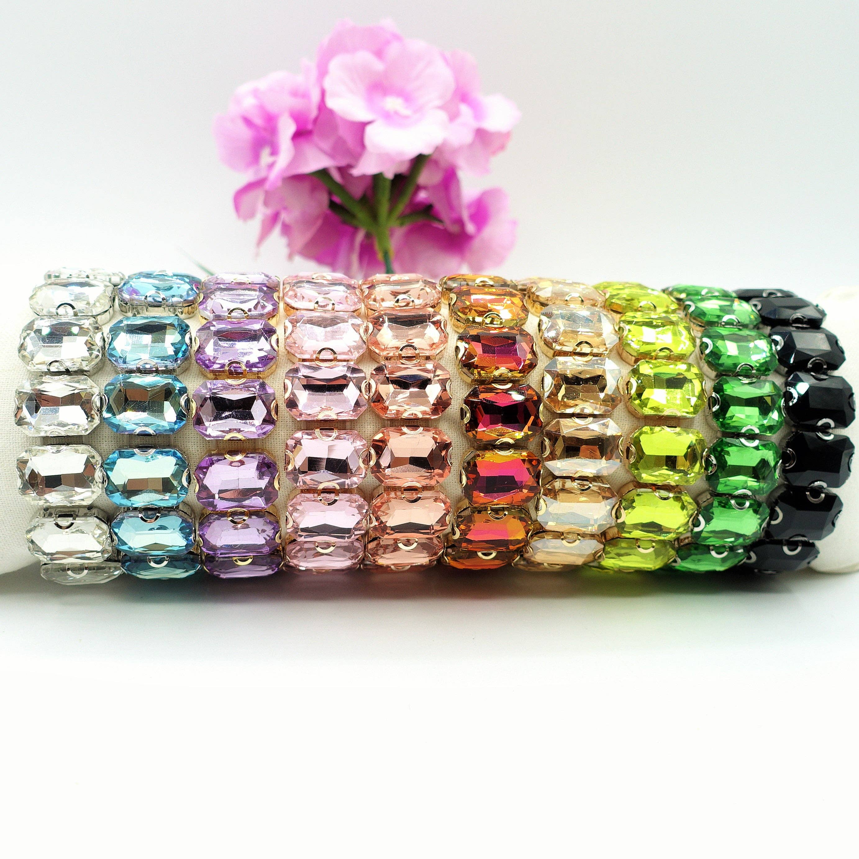 Daemon srls - Wholesale Bangle Bracelet - MARGOT - Bracciale Elasticizzato con pietre sfaccettate - LUCE COLLECTION9