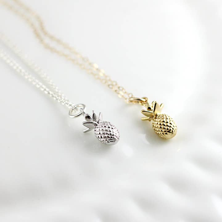 Pineapple Necklace for wholesale by Woobie Beans Jewelry, Gifts & Apparel