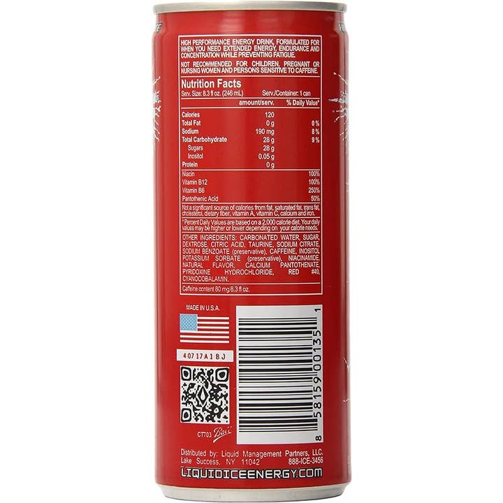Liquid Ice Energy - Wholesale Sports/Energy Drink - Cherry Licious Original - 8.4oz (24pack)1
