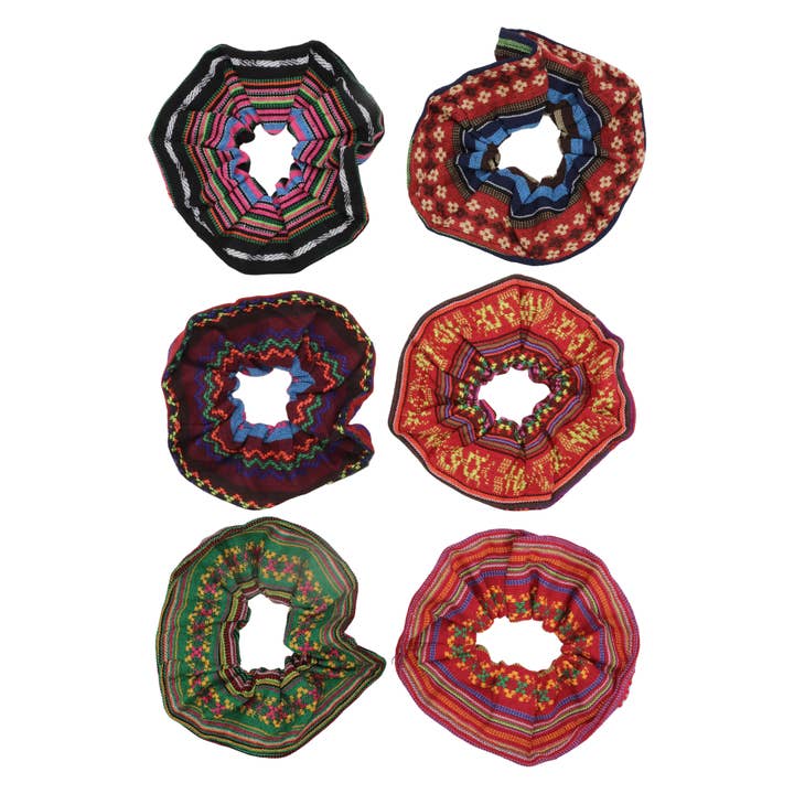 Cap Zone - Wholesale Scrunchie - Women's - Navajo Baja Tribal Stripe Hair Tie Scrunchies1