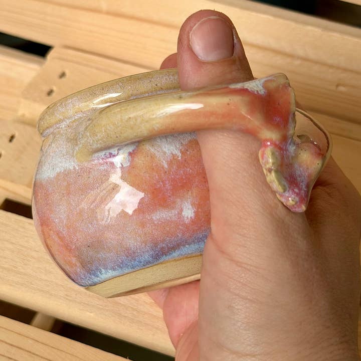 Sherbet Huggy 2 shot Espresso Mug for wholesale by LEA by LEA Pottery