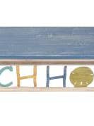 Fun Color 48" Beach House Bench With Multi Shell Top for wholesale by Coast Lamp Mfg