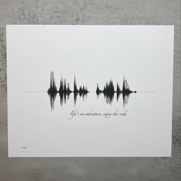Livets Äventyr Ljudvåg Väggkonst Tryck 8x10in Modern för wholesale av The Soundwave Booth