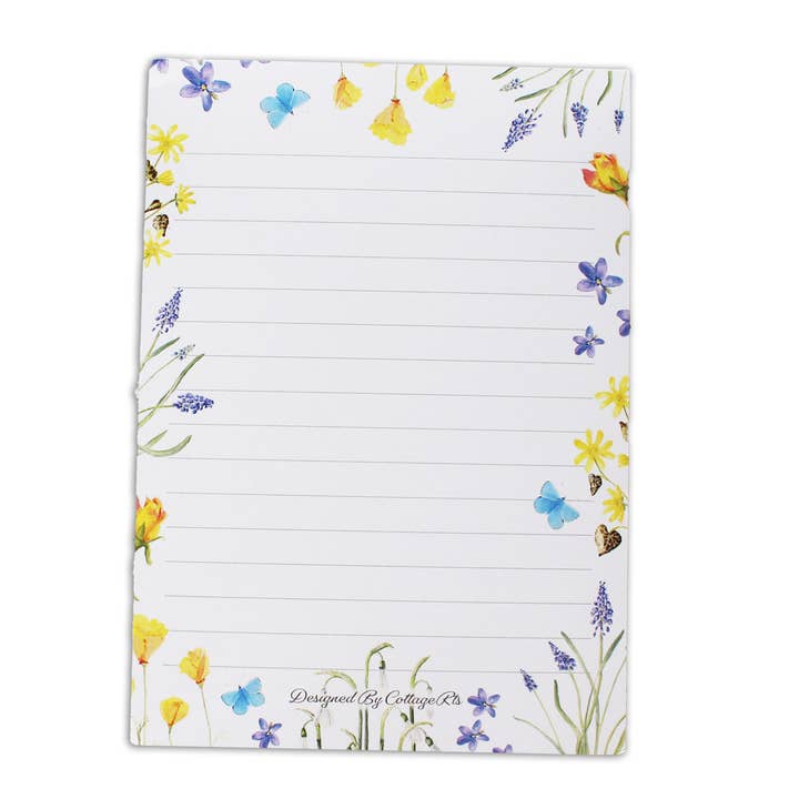 A6 Notepad - Floral Design - Stationery for wholesale by CottageRts