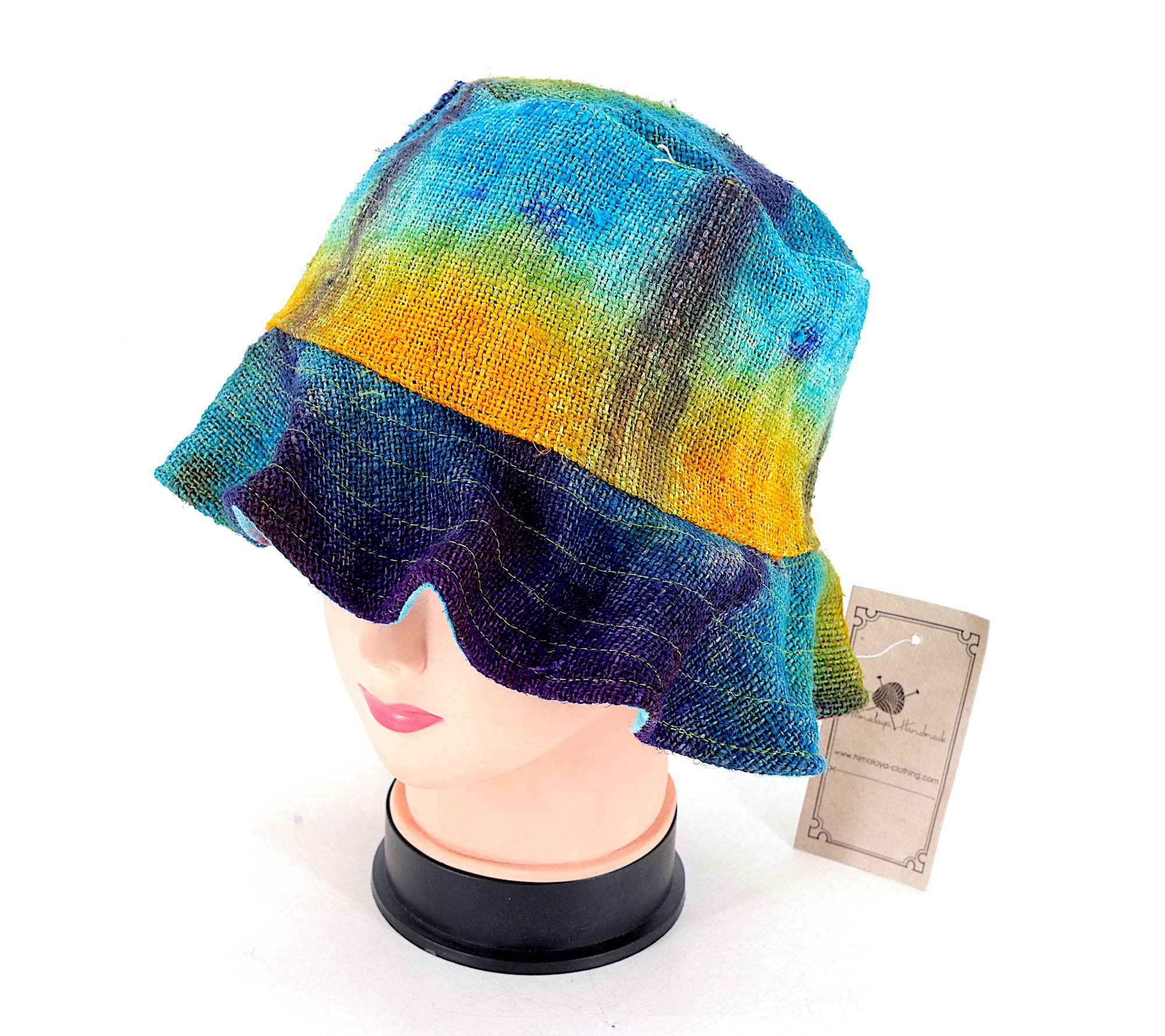 Himalaya Handmade - Vente Bob – femme - Chapeau bohème hippie tie-dye fait main à 100% chanvre20