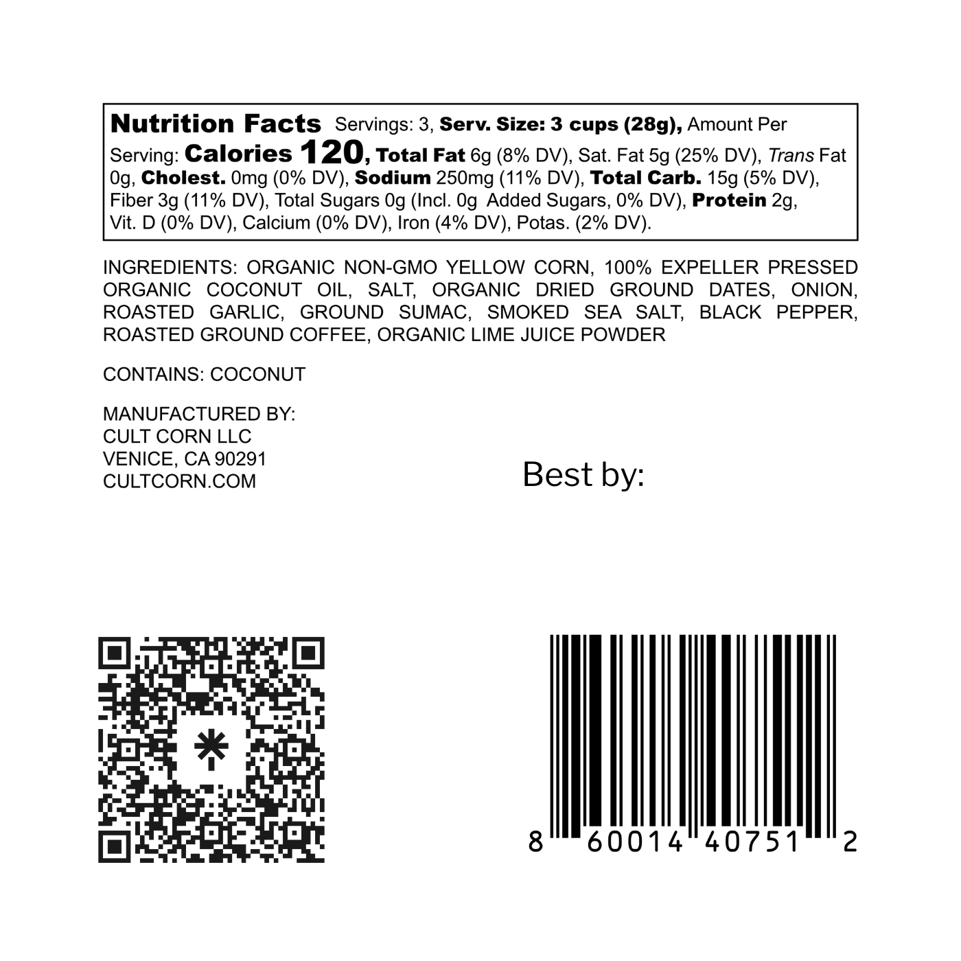 CULT CORN - Wholesale Popcorn - Savory Popcorn with Onion, Sumac, and Smoked Salt1