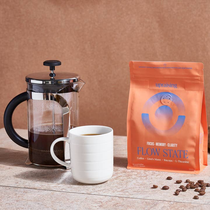 Upraising - Wholesale Ground Coffee - Flow State ground coffee with Lion's Mane mushroom