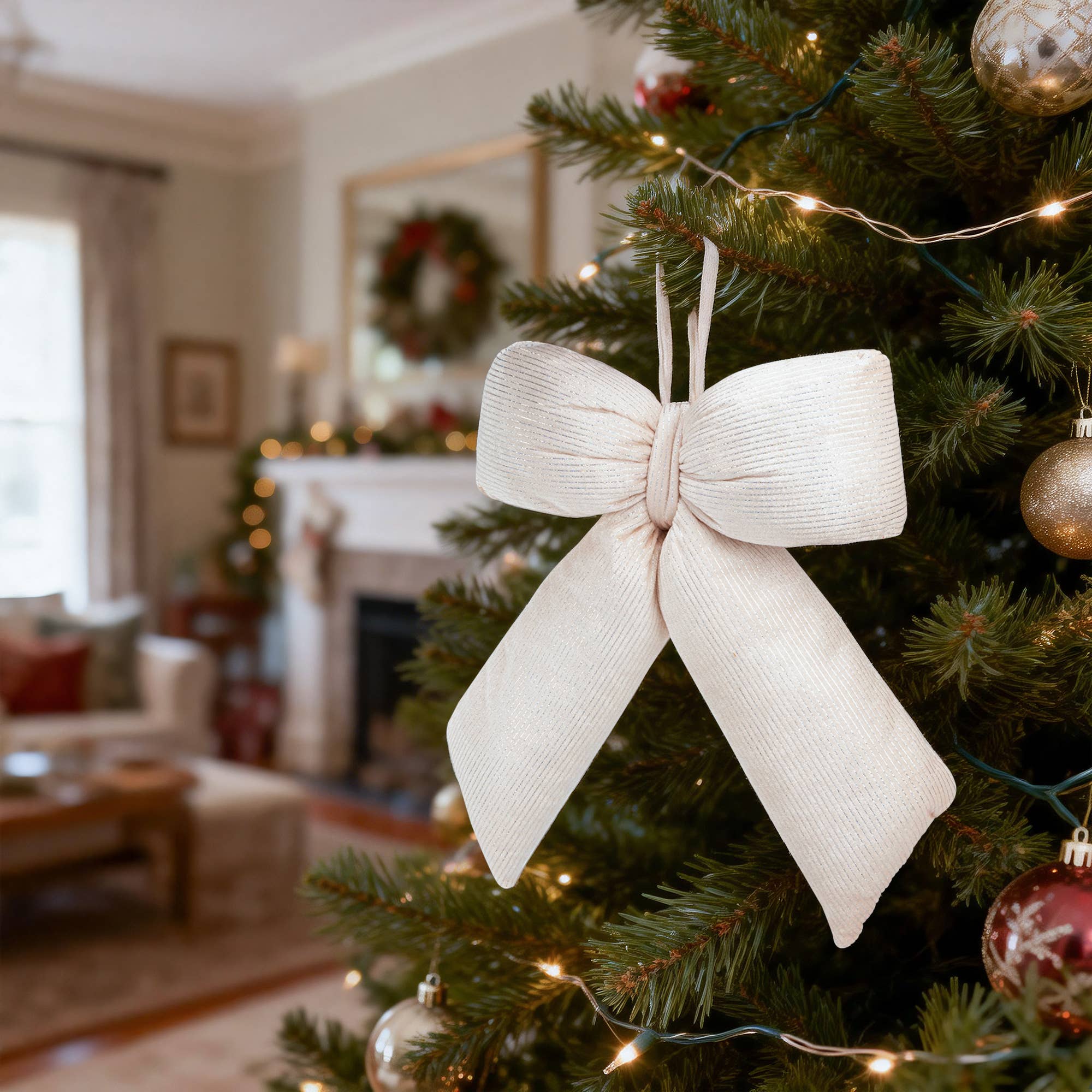 LA Ribbons Wholesale - Wholesale Bow - Gift Wrapping - 12" x 15.5" Puffy Velvet Bow | Puffy Edge | Pearly Pink with Metallic6