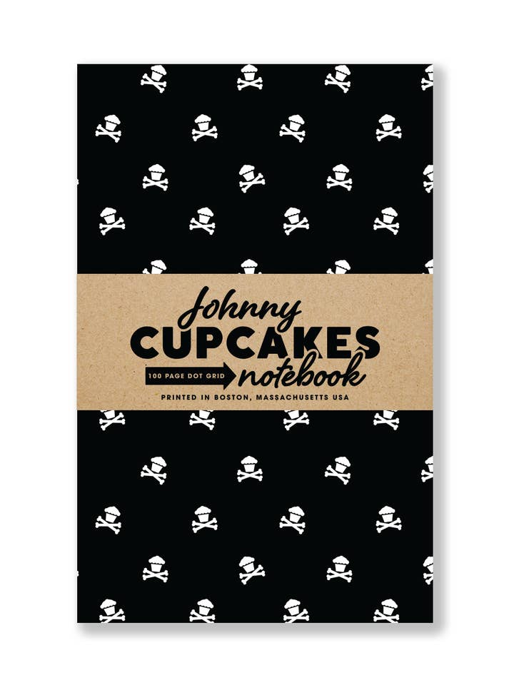 Mini Crossbones Notebook - 100 Page Dot Grid for wholesale by Johnny Cupcakes