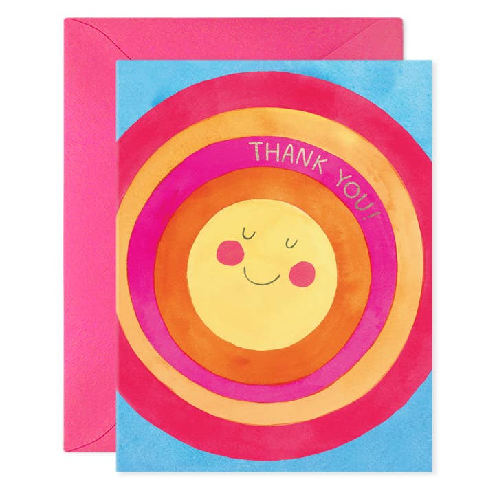 Super Sunny Thank You Greeting Card for wholesale by E. Frances Paper