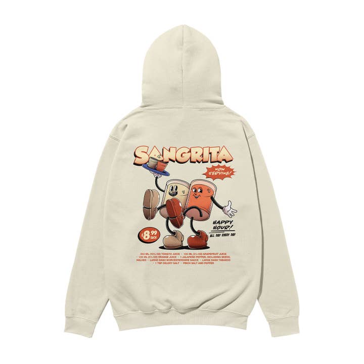 Sweat à capuche organique Sangrita Heavyweight Stone pour la vente par Weekend Concept