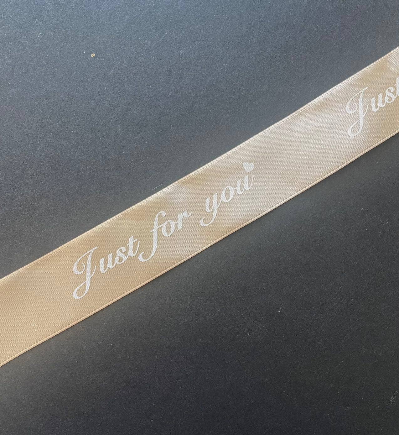 ByHome - Vente Ruban – emballage cadeau - Ruban cadeau étroit en polyester 1 cm x 46 m, « Just for You »8