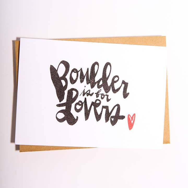 Boulder Is For Lovers Card for wholesale by DoodleGirl Designs