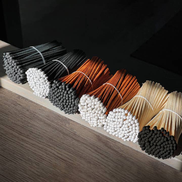 Thankful Greetings - Wholesale Matches - 4" Espresso Decorative Matches in a Large Glass Jar