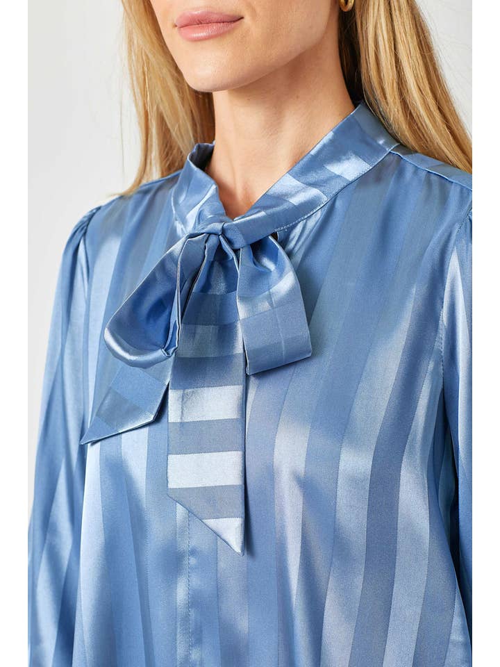 Mystree - Wholesale Blouse - Women's - 60325 Flowy Striped Blouse3