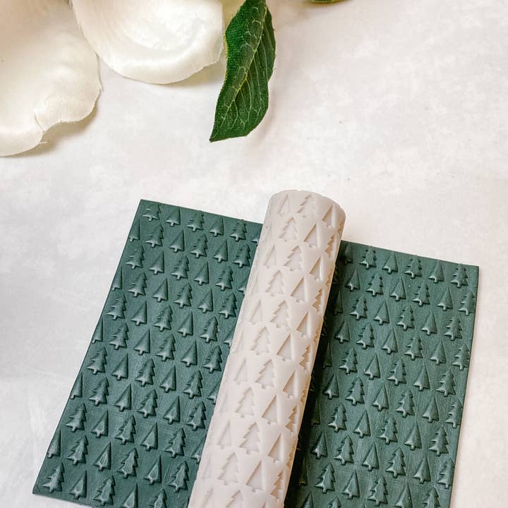 Tera Clay – wholesale Decorating tool – Christmas Trees Embossed Texture Roller