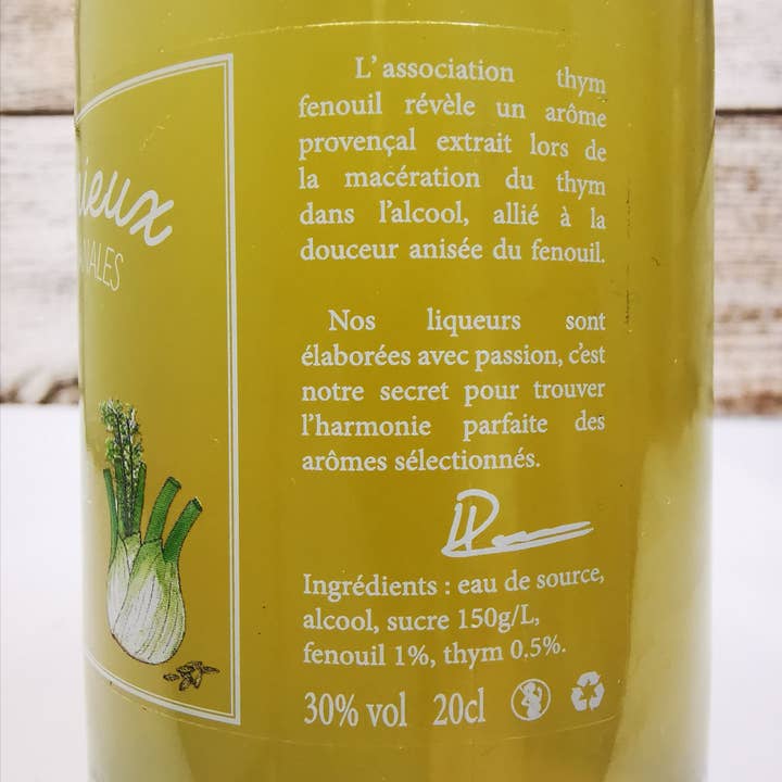 L'harmonieux - liqueurs artisanales – Licor por atacado – Licor de Funcho Tomilho