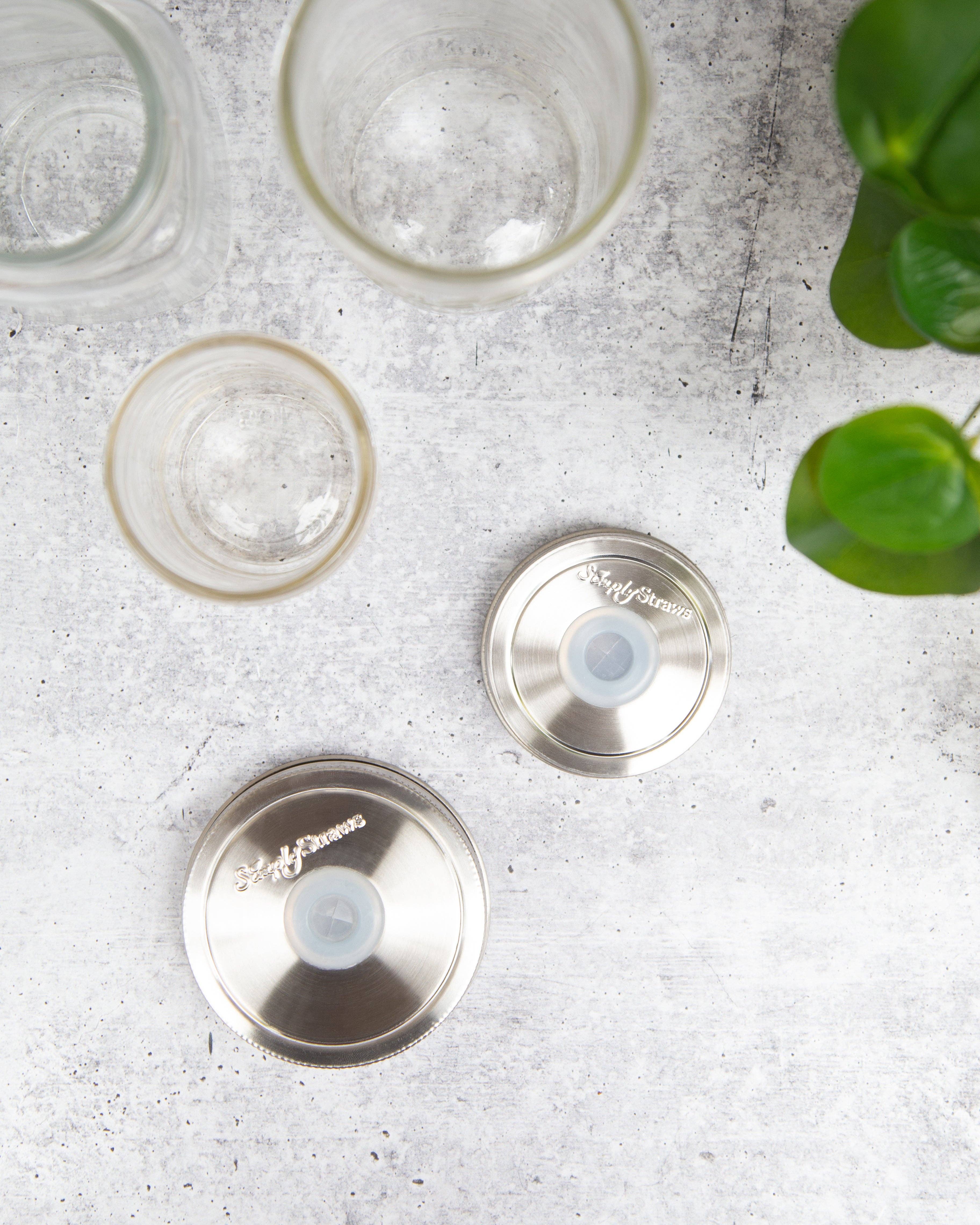 Simply Straws - Vente Pots - Couvercle de paille pour pot Mason 4.0 - Ouverture régulière1