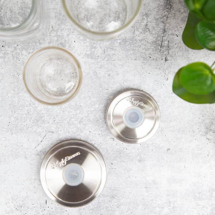 Simply Straws - Wholesale Jar - 4.0 Mason Jar Straw Lid - Regular Mouth1