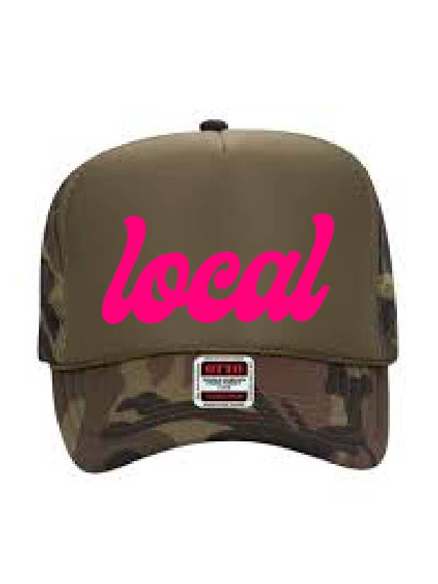 Foam Trucker Hat / Army Camo + Pink / Local for wholesale by Salt & Sand