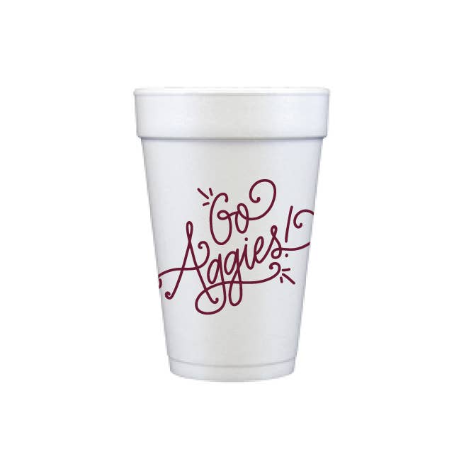 Natalie Chang - Wholesale Disposable Tableware Pack - Go Aggies! | Game Day Cups & Napkins (All)