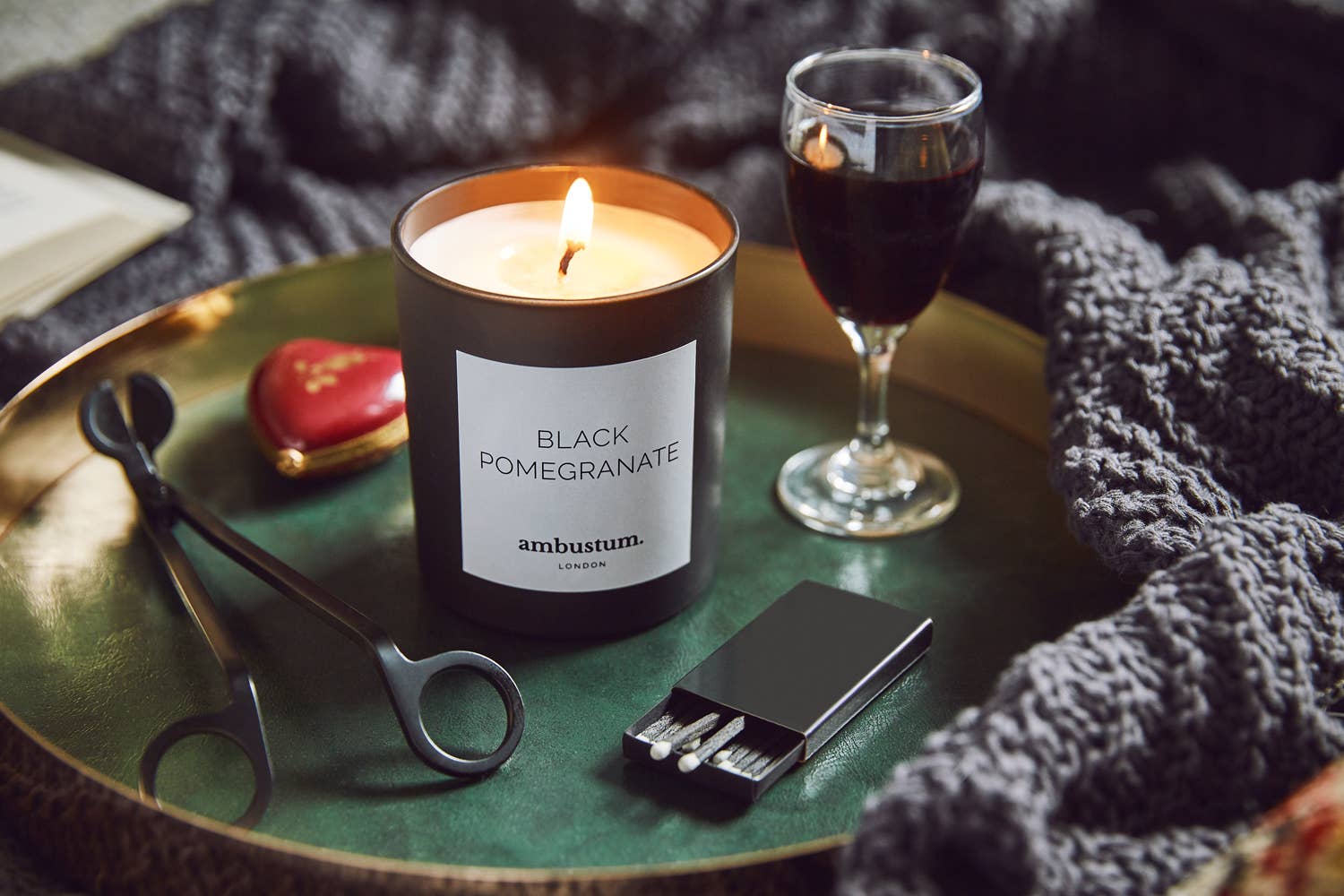 ambustum - Wholesale Jar/Filled Candle - Black Pomegranate Candle2