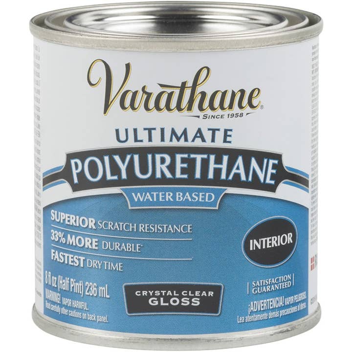 Varathane Water-Based Ultimate Polyurethane Half Pint Gloss Finish 8 Fl Oz for wholesale by TableChamp