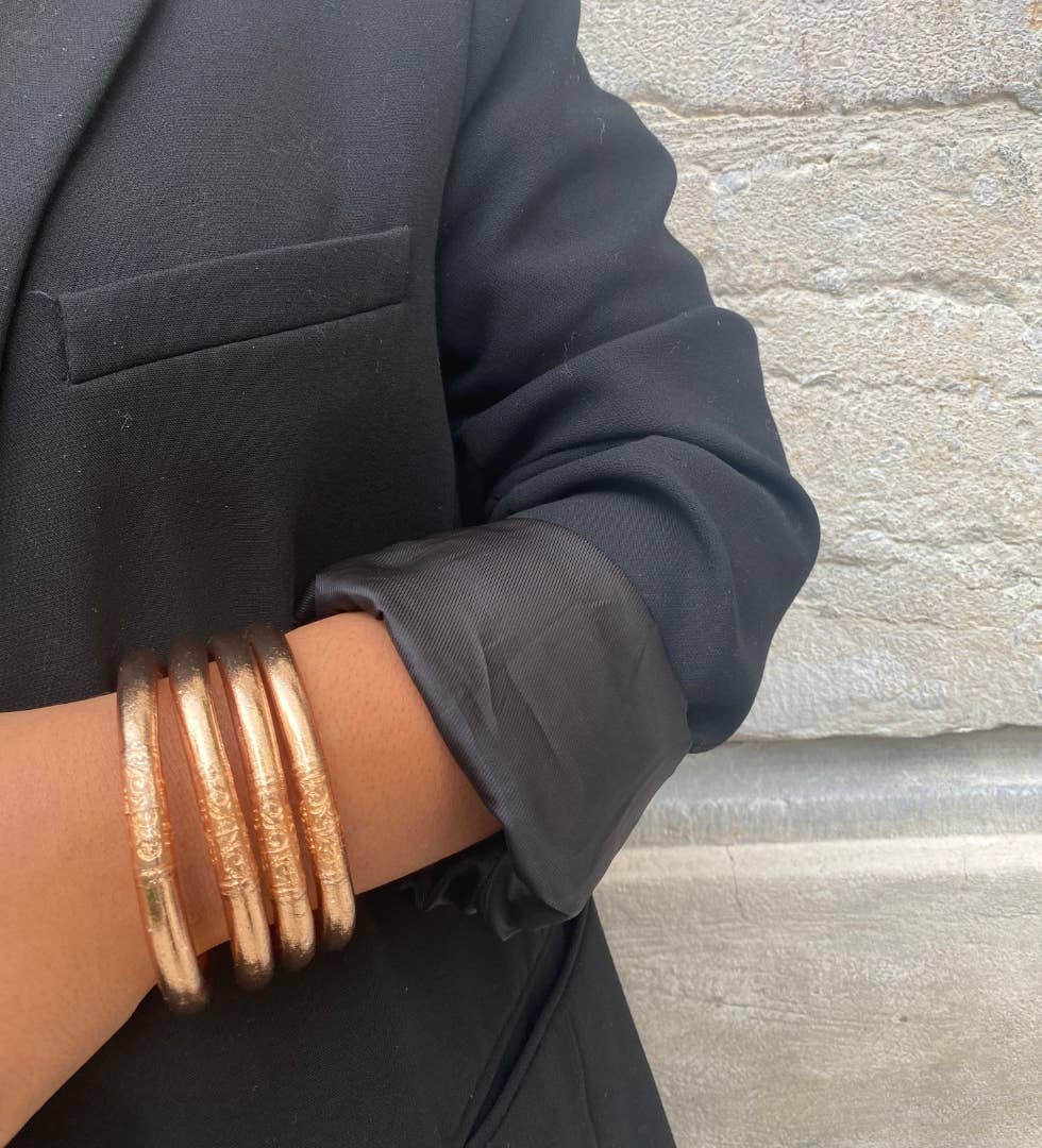 JolieJulie-MaLune-VentiLLo - Wholesale Bangle Bracelet - 1 genuine 8 mm Buddhist ring - champagne size M1