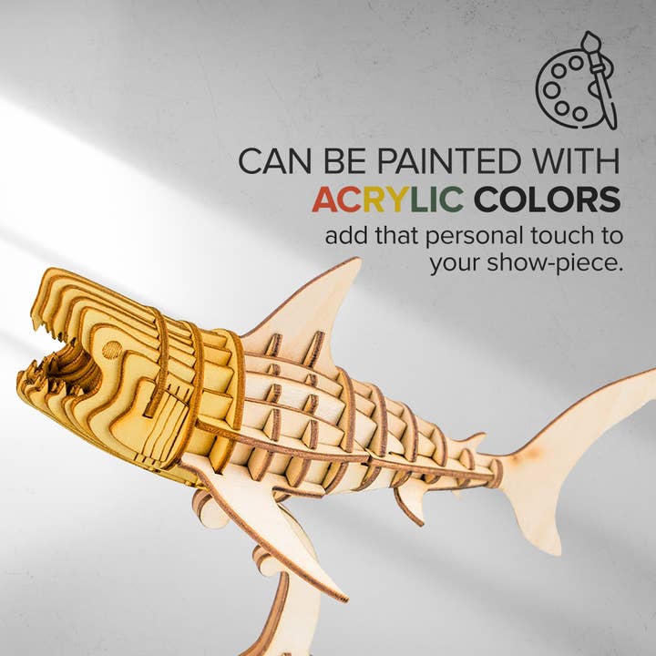 Hands Craft - Wholesale Puzzle - Kids - 3D Laser Cut Wooden Puzzle Bundle Pack: Sea Animals6