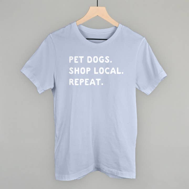Ivy + Cloth - Wholesale Screen Printed T-Shirt - Unisex - Pet Dogs. Shop Local. Repeat.
