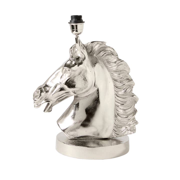 Horse Head Lamp, Nickel for wholesale by Paradox Collections