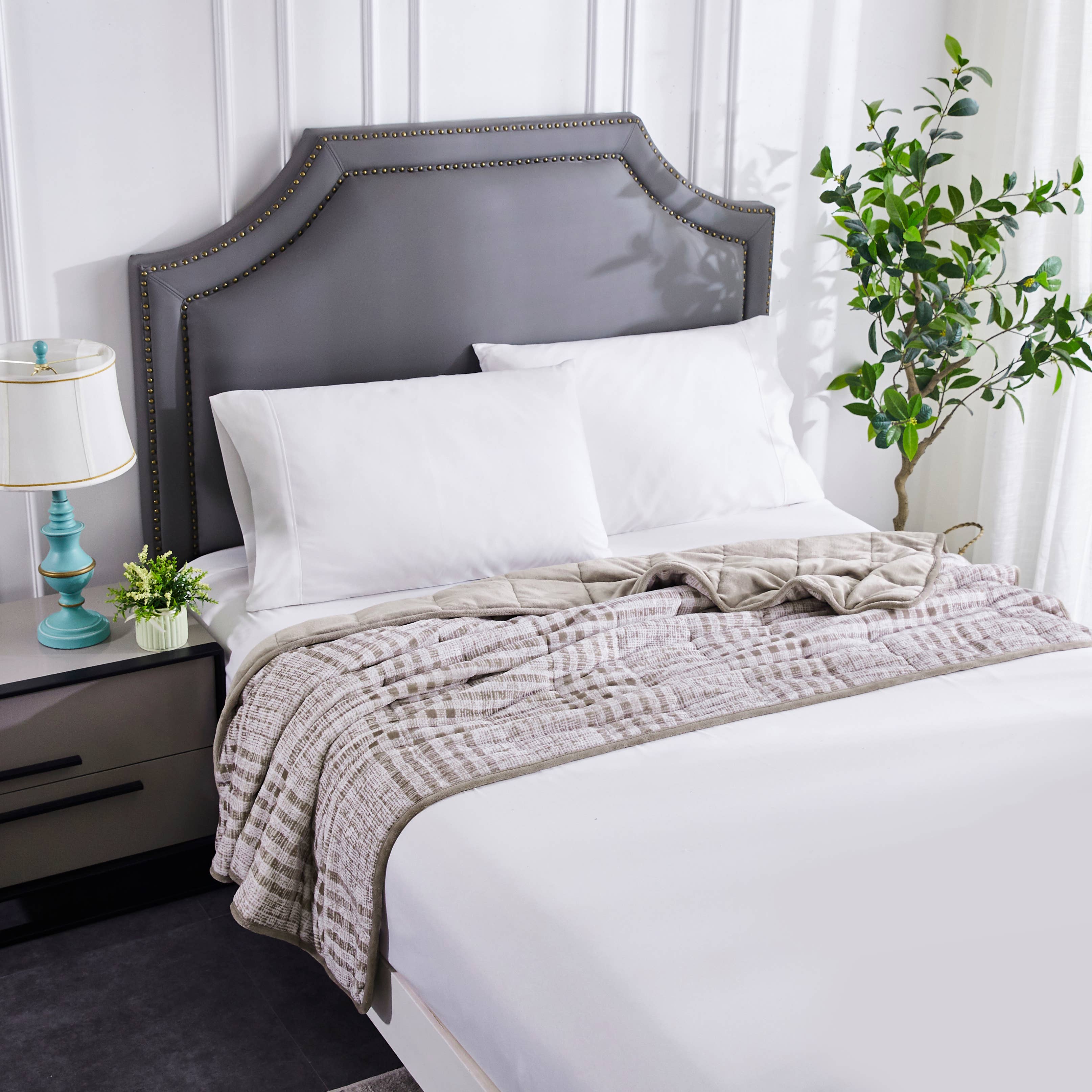 Sutton Home Fashions LLC – Manta para sofá por atacado – Cobertor Ponderado de Veludo a Veludo Dreamnest8