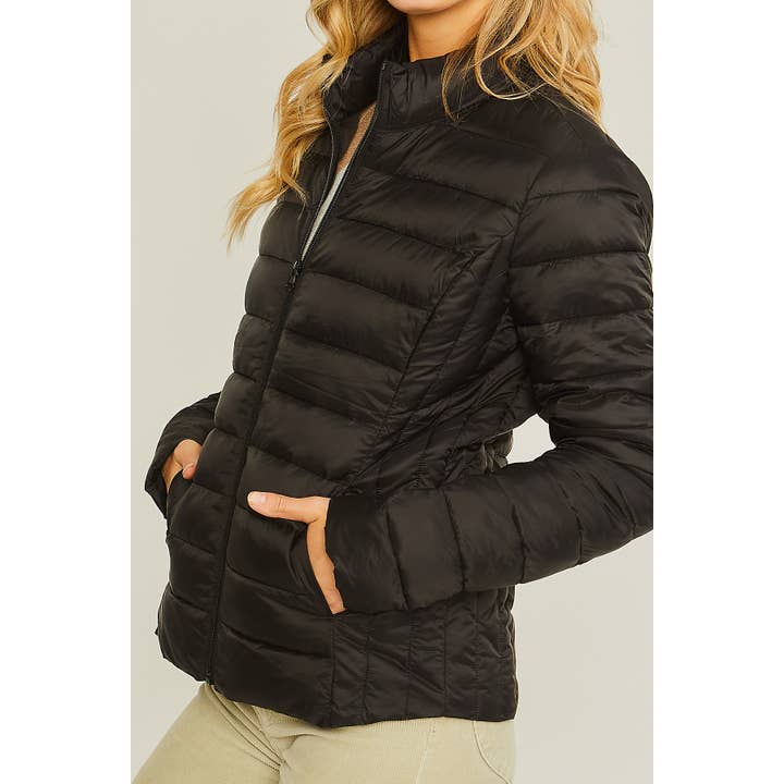 Ultralichte gewatteerde jas met opbergzakje voor wholesale door HiteJeans