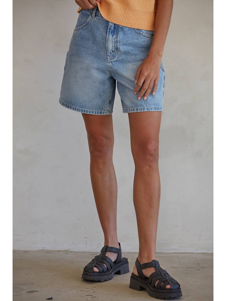 BD281 | Denim Straight Leg Shorts for wholesale on Faire