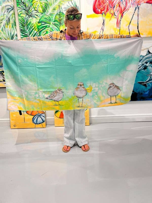 Rachel Pierce Art Gallery - Wholesale Beach Towel - Three Little Birds Microfiber Beach Towel