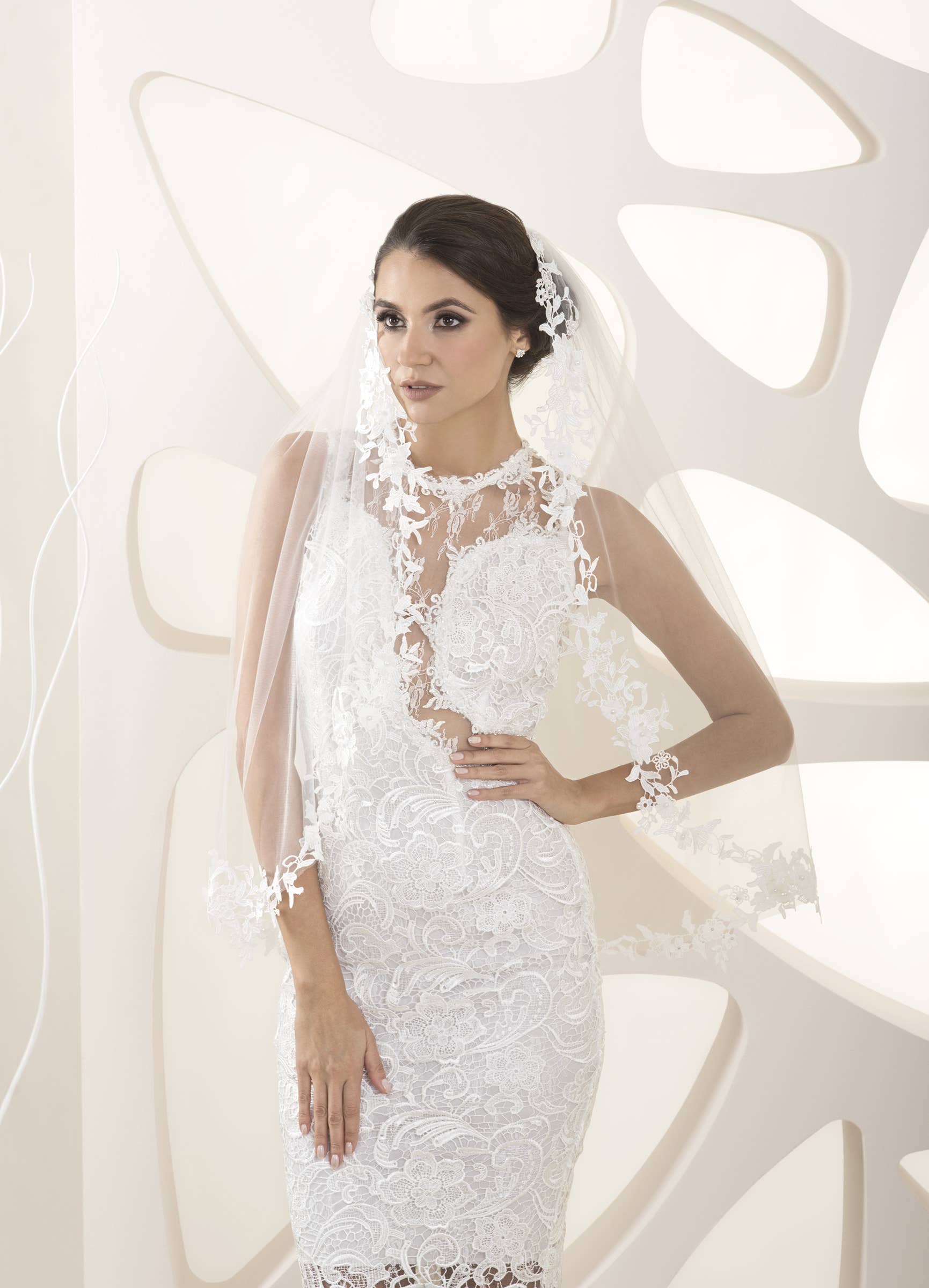 elfenben Handgjort brudslöja för wholesale på Faire0