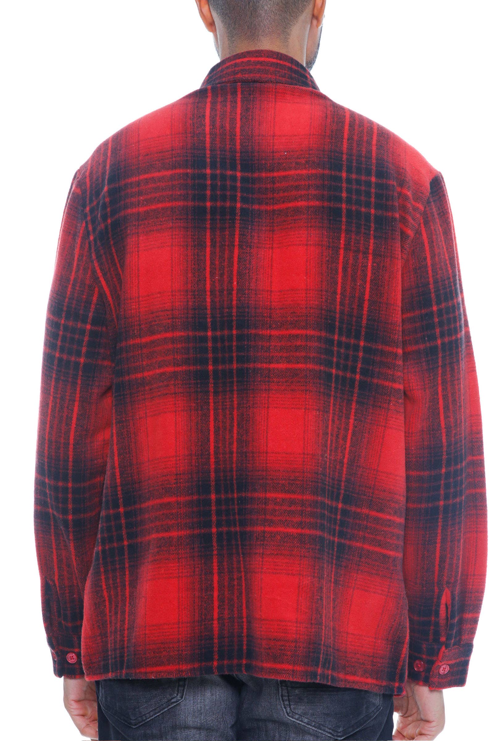 WEIV - Vente Veste-chemise – homme - Manteau en flanelle souple à carreaux pour hommes2