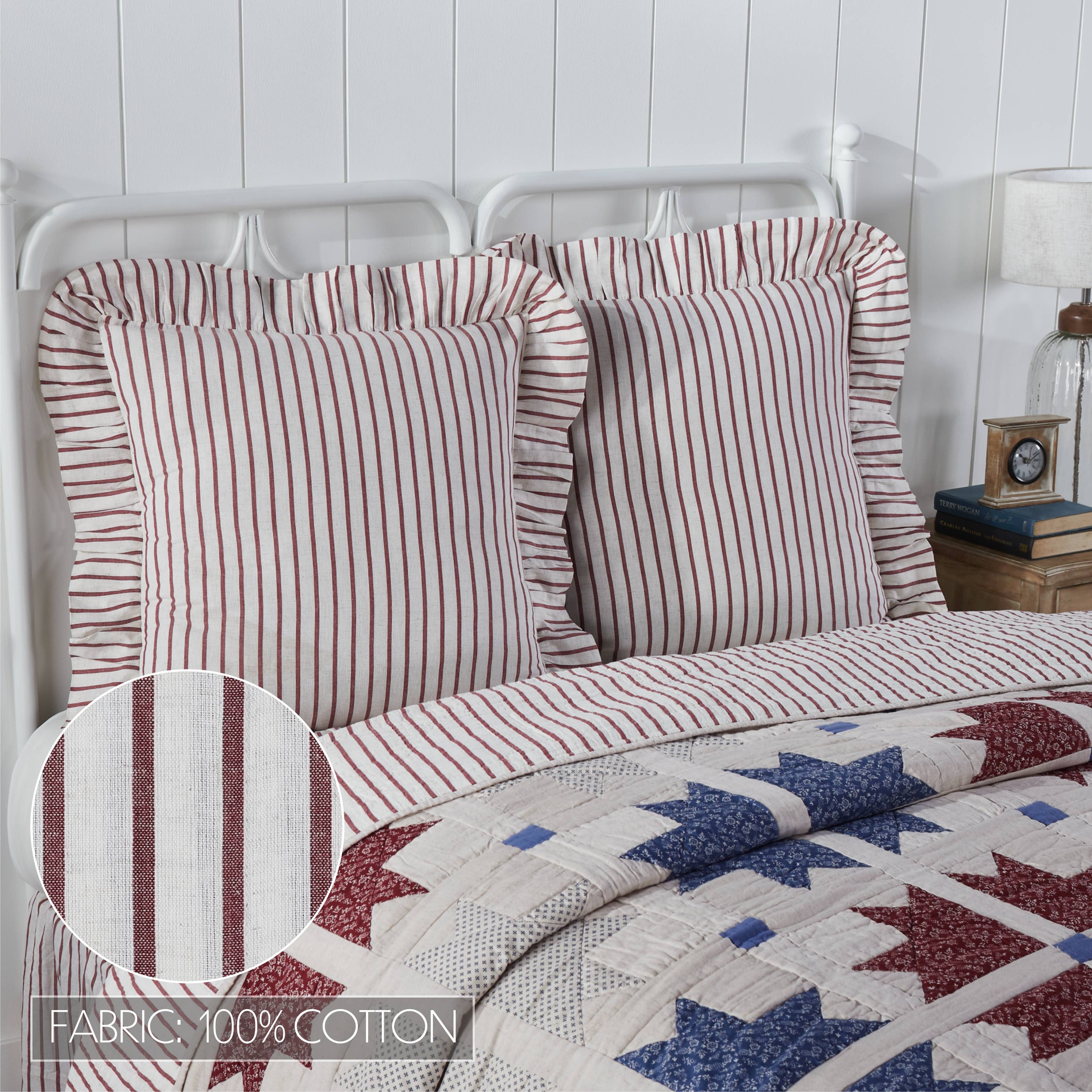 VHC Brands - Wholesale Bedding Pillowcase/Sham - Celebration Fabric Euro Sham 26x264