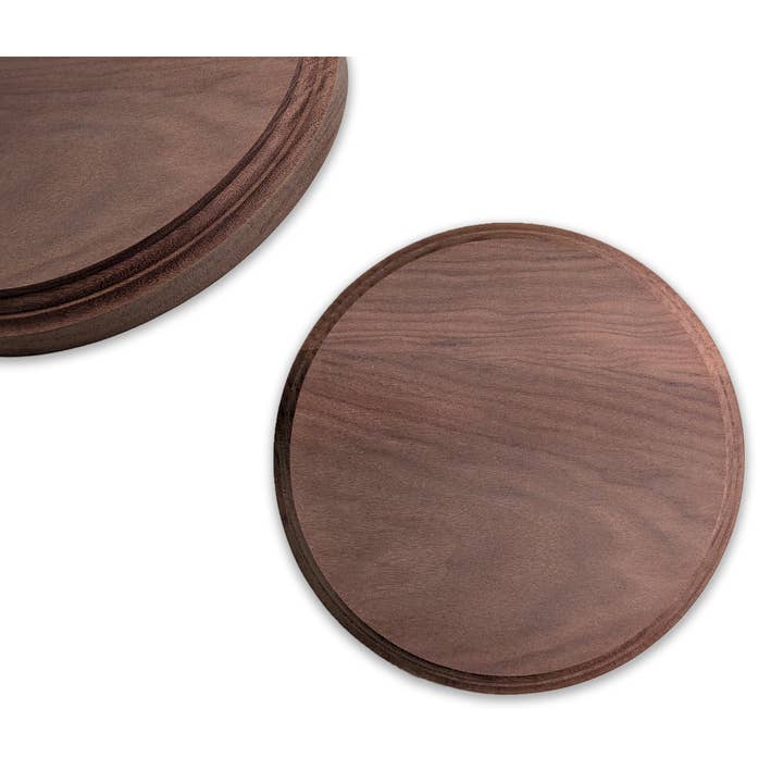 Base de exhibición redonda, caoba Santos maciza sin terminar, 7/8 pulgadas de grosor para venta al por mayor de Wild Woodworker