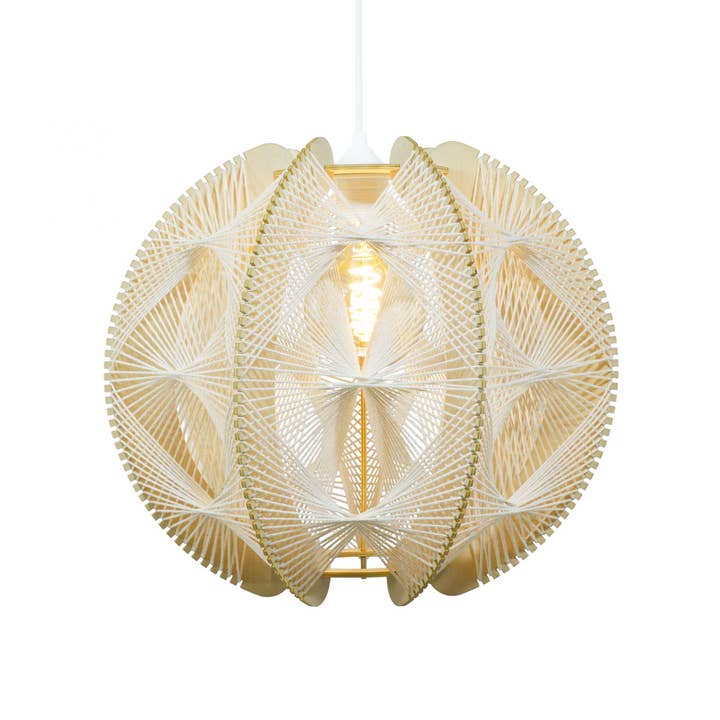 Suspensión hecha de fibras de madera e hilo de algodón estirado Tradia para venta al por mayor de C-Création