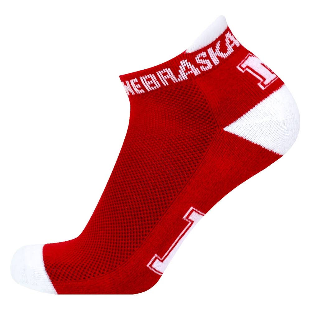 Donegal Bay - Wholesale Socks - Unisex - Nebraska Cornhuskers Red Footie1