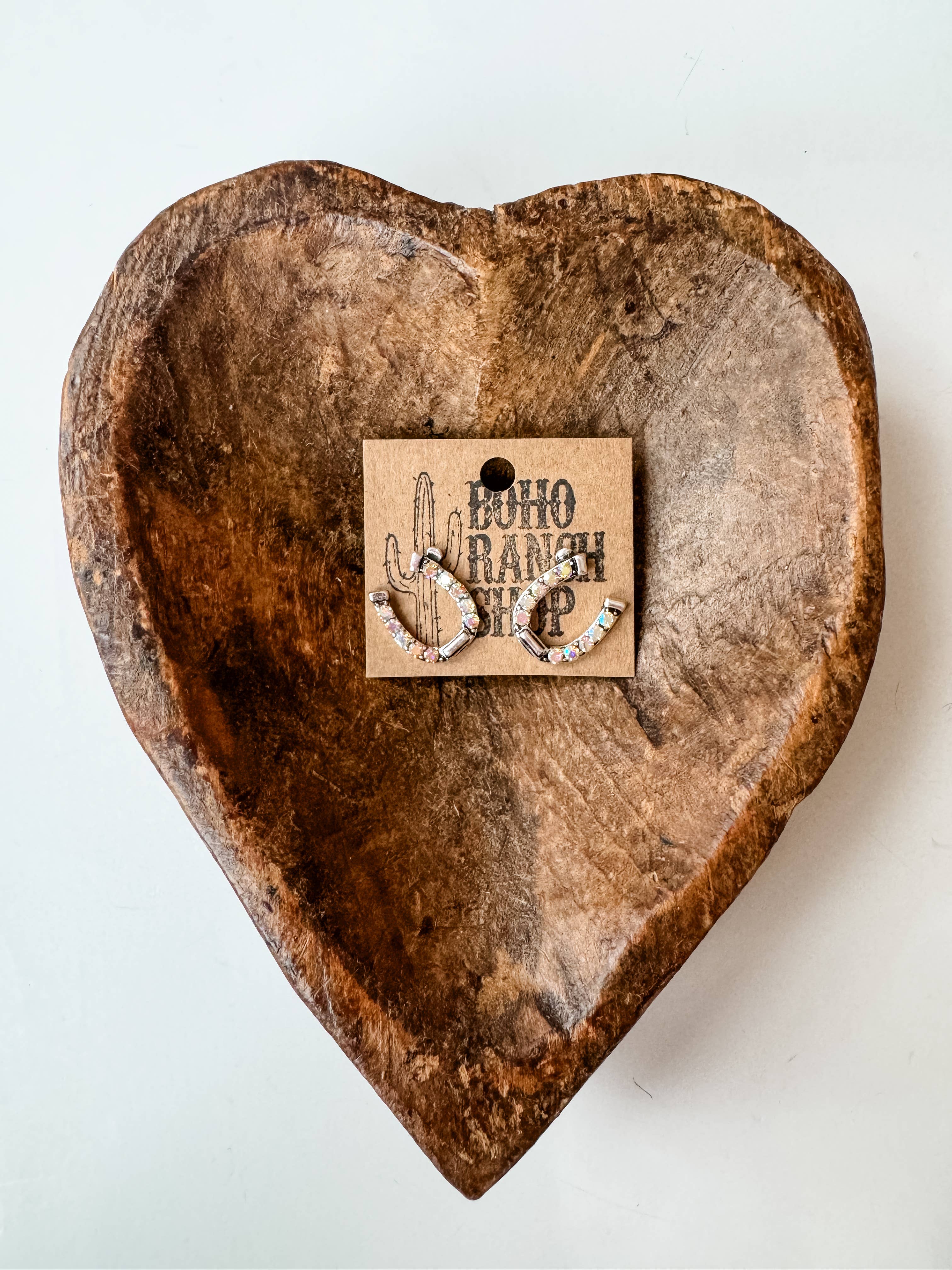 Boho Ranch Shop – wholesale Solitärörhängen – Västra Hästsko Stud Rhinestone Örhängen6
