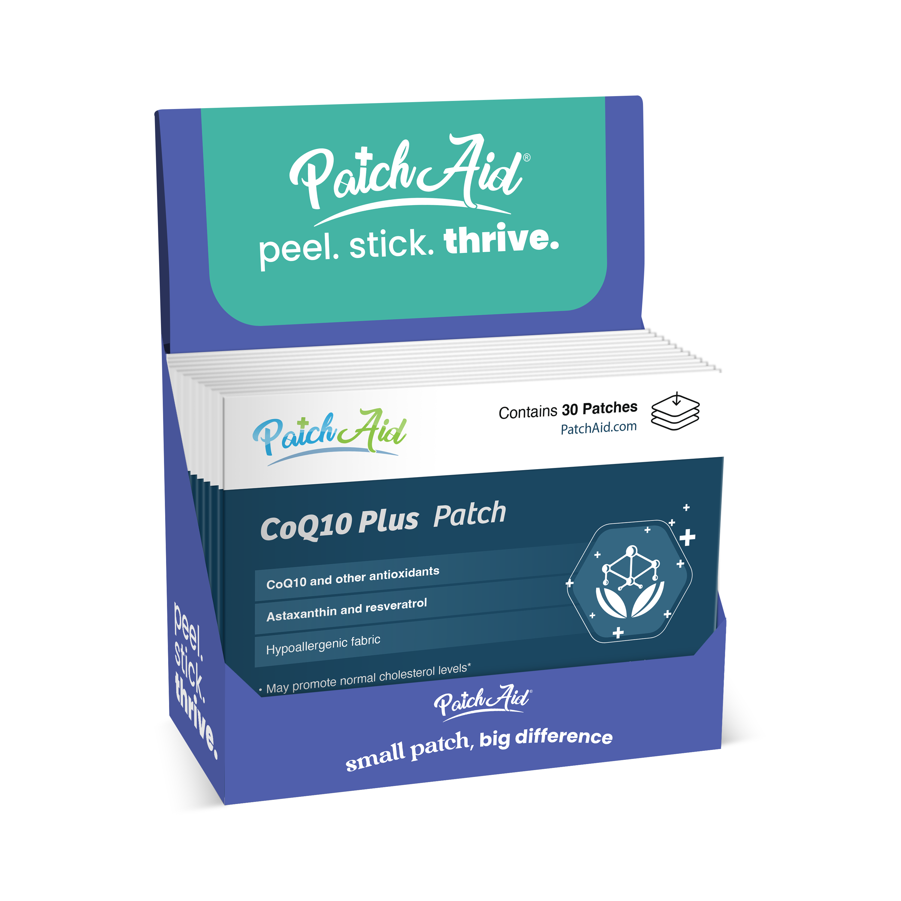 PatchAid - Vente Supplément oral/vitamine - Patch CoQ10 Plus - Soutien à la santé cardiaque et à l'énergie0