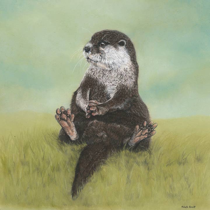 Tryck av originalpastellkonstverket 'Contemplation' för wholesale av Michelle Hewitt Wildlife Artist