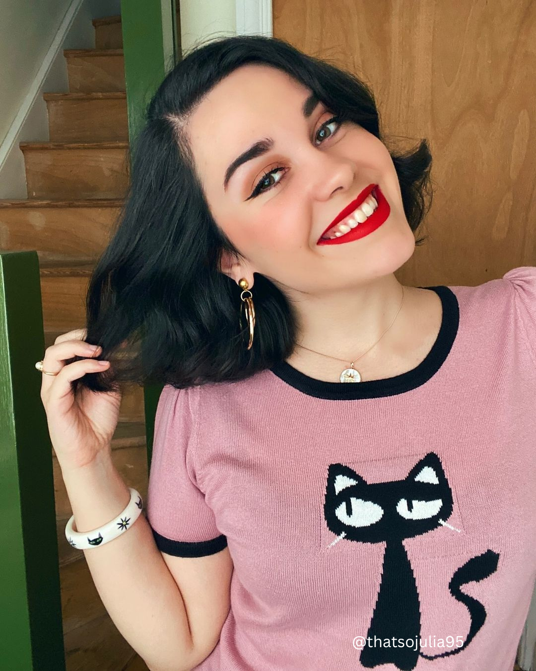 Mak - Wholesale Knit Sweater - Women's - Short Sleeve Crewneck Cat Print Casual T-Shirt Sweater12