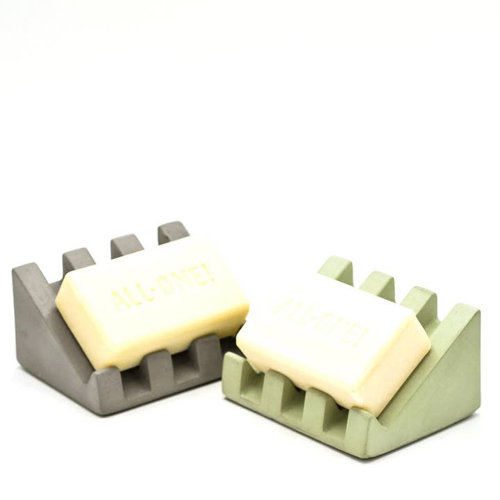 Cedar & Stone Garden - Wholesale Bath Soap Dish - Concrete Draining Soap Dish - Holds All Soap Shapes1