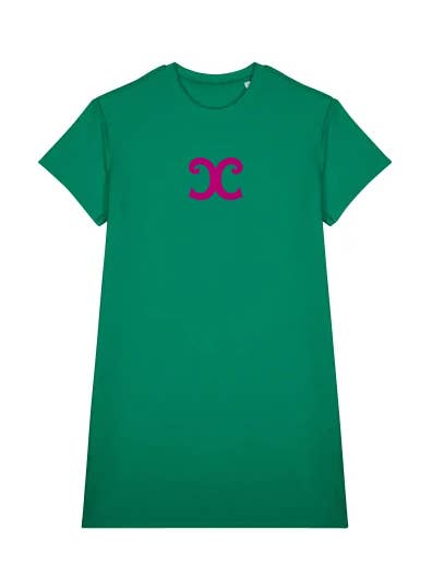 Terry Dress CC Neon Pink Velvet for wholesale by PINNED by K